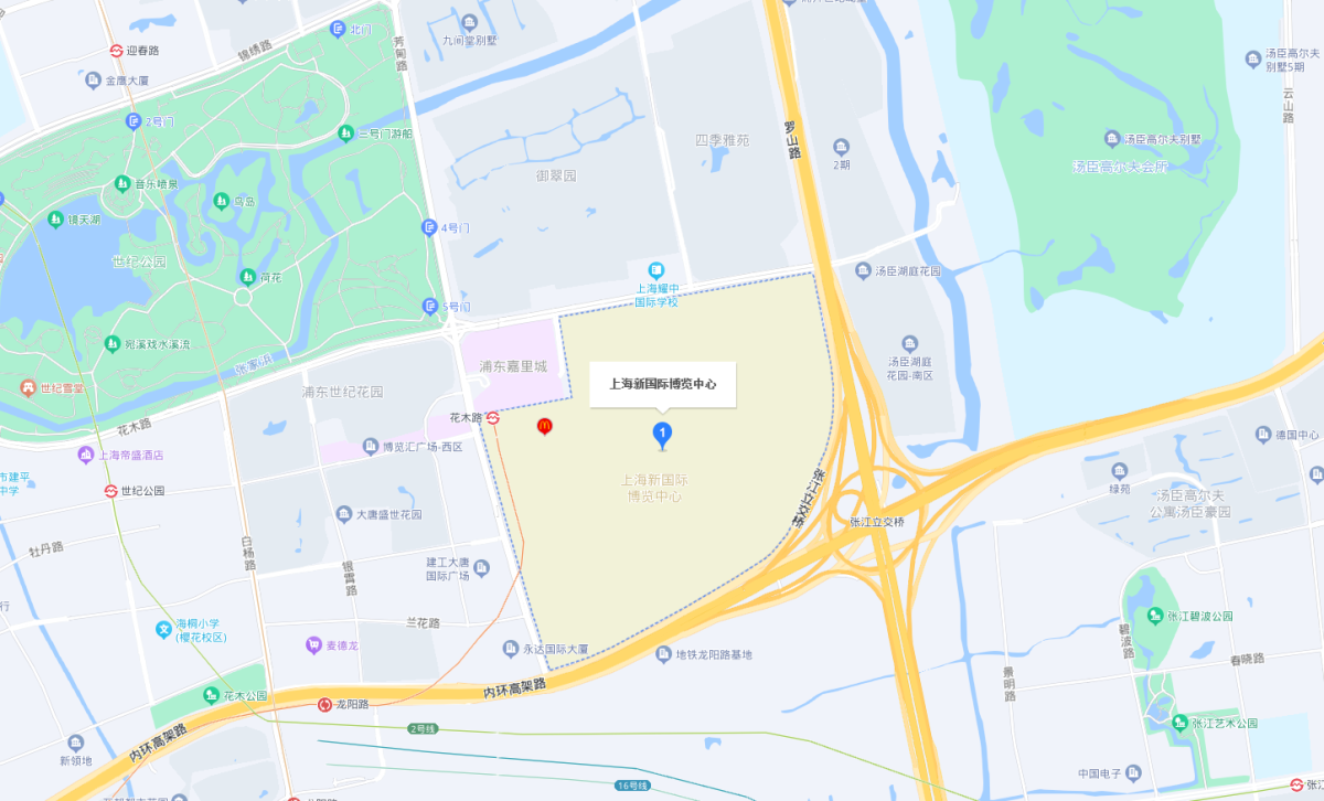 第十六届世界制药机械、包装设备与材料中国展位置